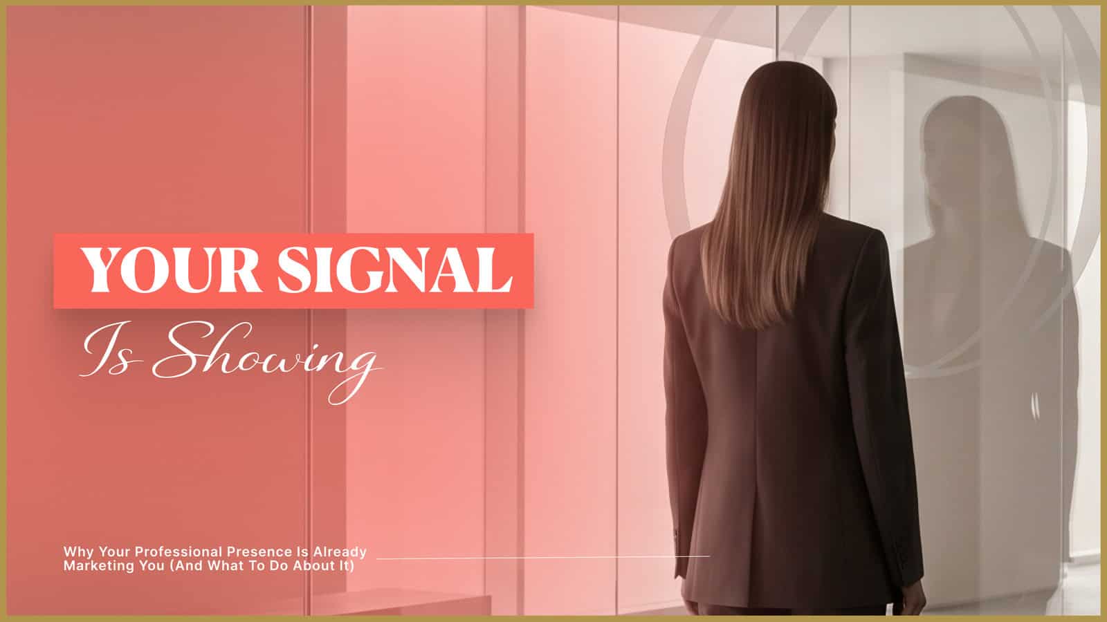 Woman attorney in professional attire demonstrating how your wardrobe signal is always showing